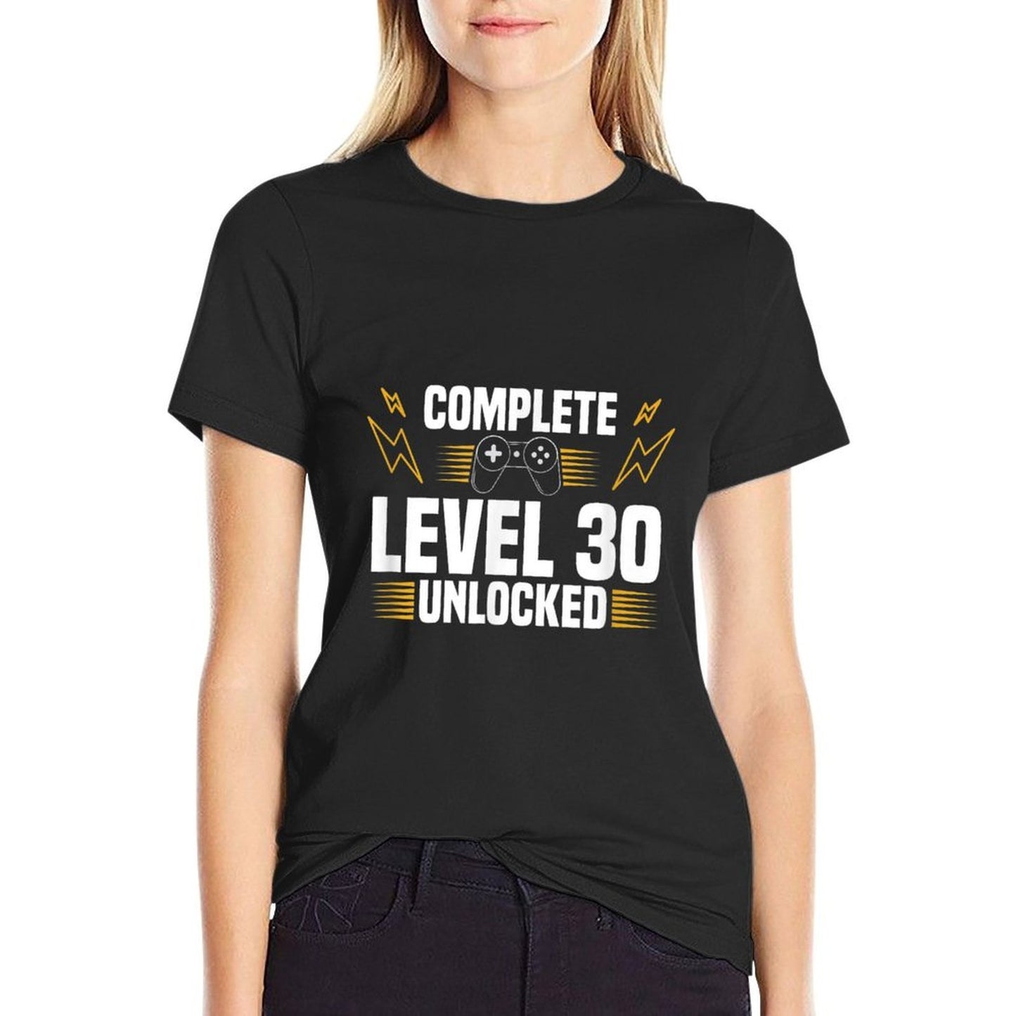 Complete Level 30 Unlocked 30th Birthday Gaming  Tagless Design T-Shirt
