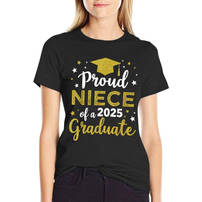 Niece Senior 2025 Proud Niece Of A Class Of 2025 Graduate  Moisture-wicking T-Shirt