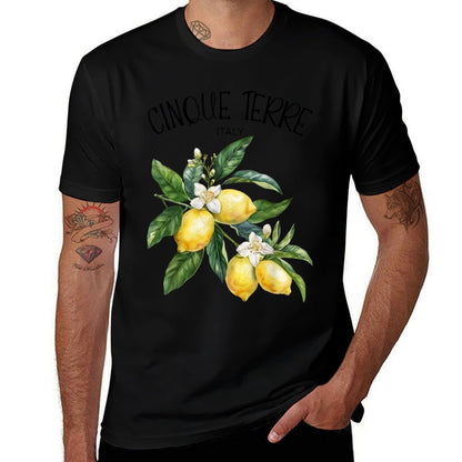 Cinque Terre Lemon Art Italian Fruit Lover Italy Riviera  Classic T-Shirt
