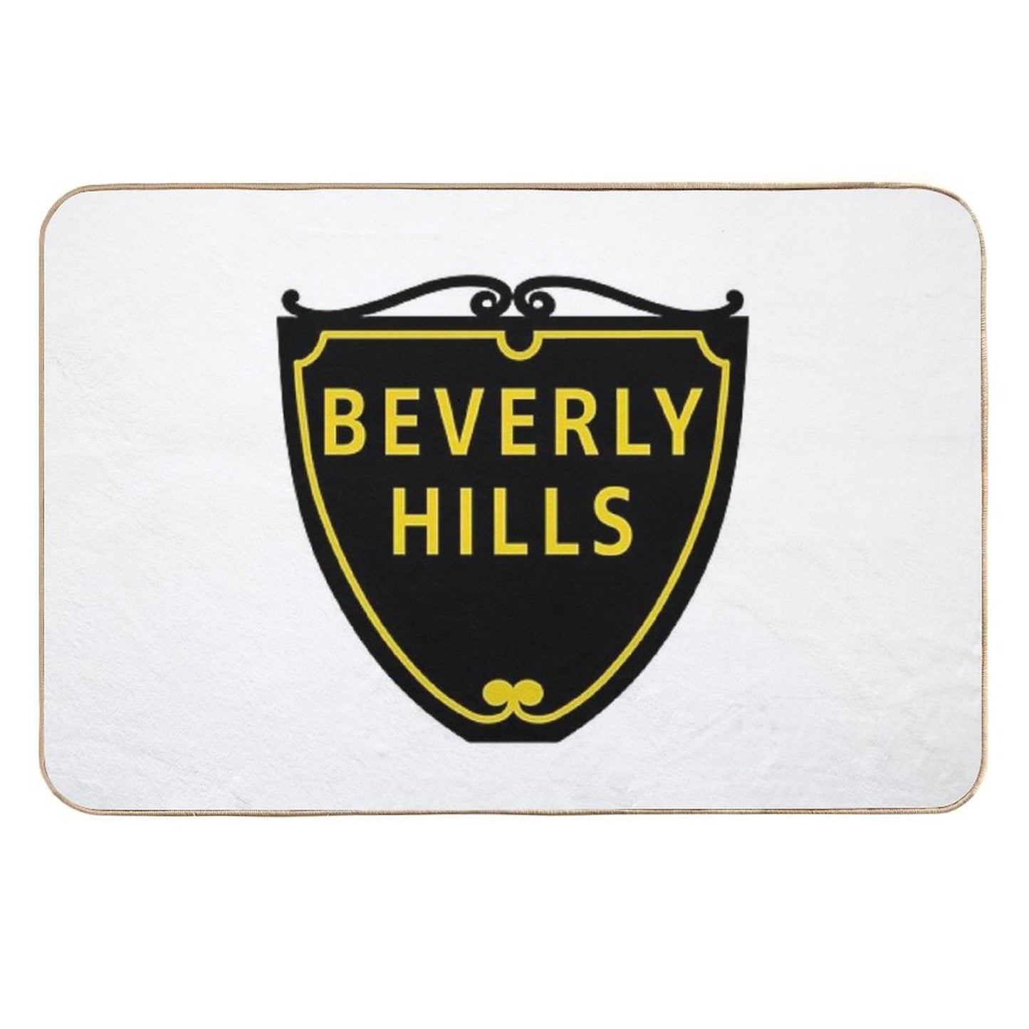 Beverly Hills Street Sign  Non-Slip Bath Mat