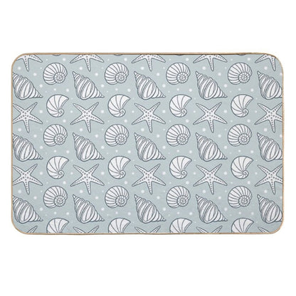 Cute Shells in The Ocean  Long-Lasting Bath Mat