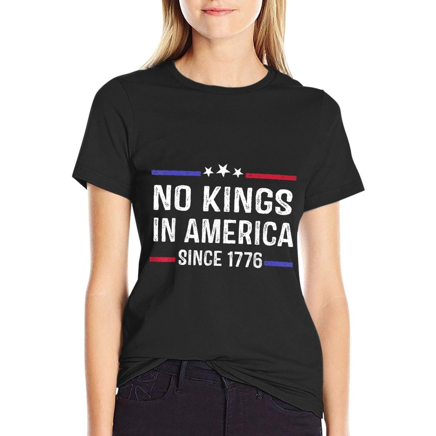 No Kings In America Since 1776 Patriotic USA 4th Of July  Slim-fit Cut T-Shirt
