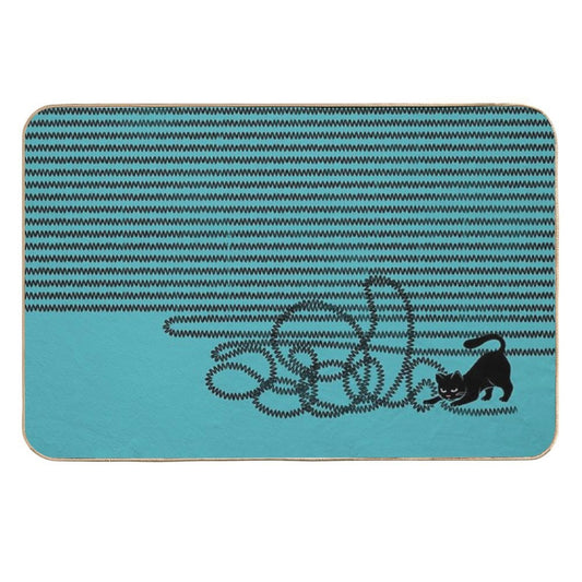 Unravel (in Blue)  Non-Slip Bath Mat