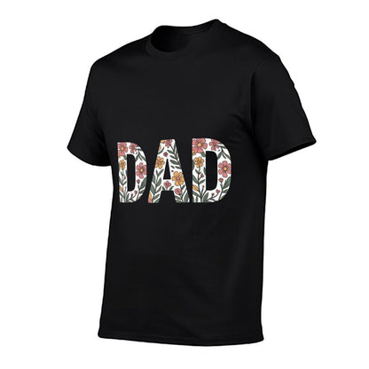 Colorful Flowers Dad for Fathers Day Celebration  Stretchy T-Shirt