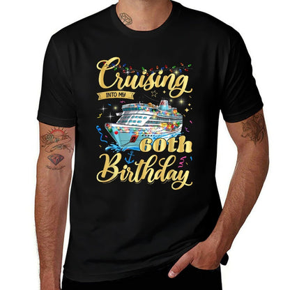 60th Birthday Cruise Vacation 60 Year Old Birthday Cruising  Vintage-inspired T-Shirt