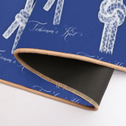 Nautical Knots (Navy And White)  Absorbent Bath Mat