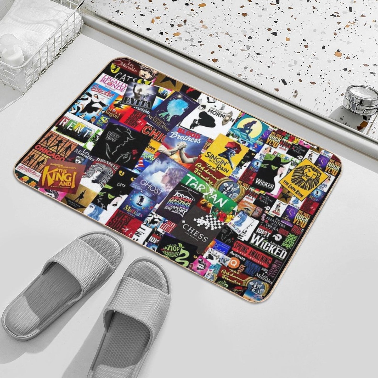 Musicals Collage IV Original  High-Traffic Bath Mat