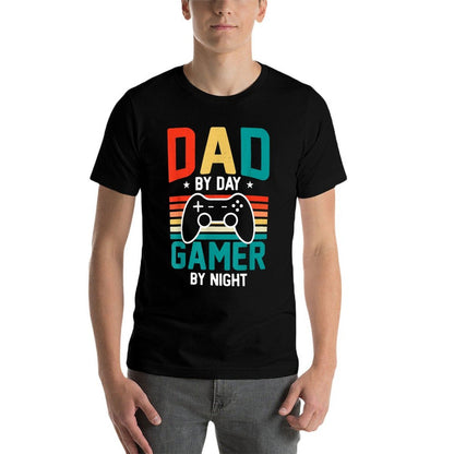 Dad By Day Gamer By Night Video Games Lover Gamer Dad  Vintage-inspired T-Shirt