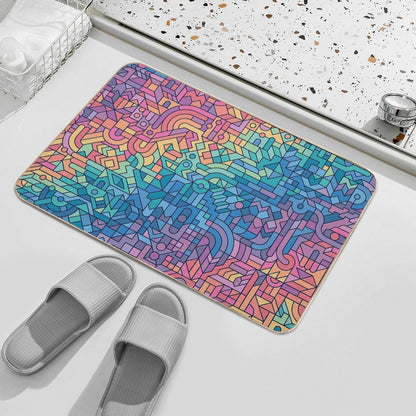 Colourful Chaos  Pet-Safe Bath Mat