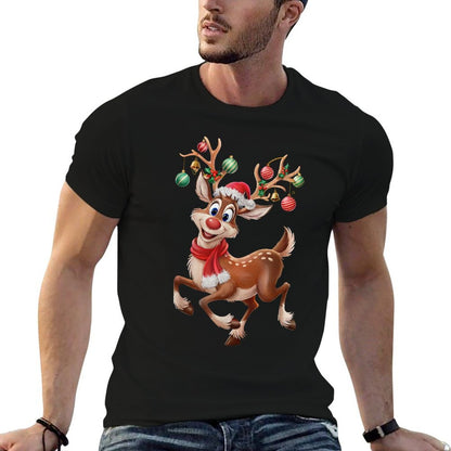 Funny Rudolph The Red Nose Reindeer For Kids  Christmas Boy  Affordable Price T-Shirt