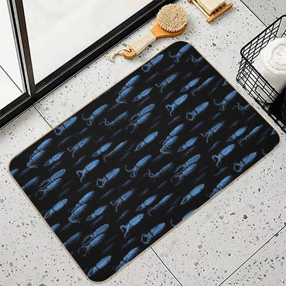 Firefly Squid Hotaruika Bioluminescent  Stain-Proof Bath Mat