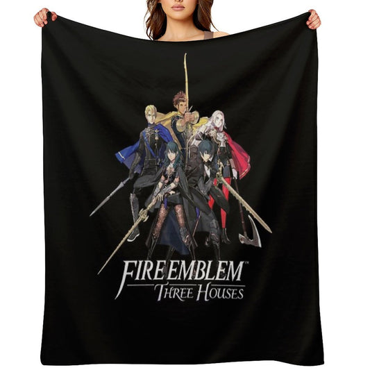 Fire Emblem™ Three Houses - House Leaders And Byleth (Male + Female) Quick-dry Throw Blanket