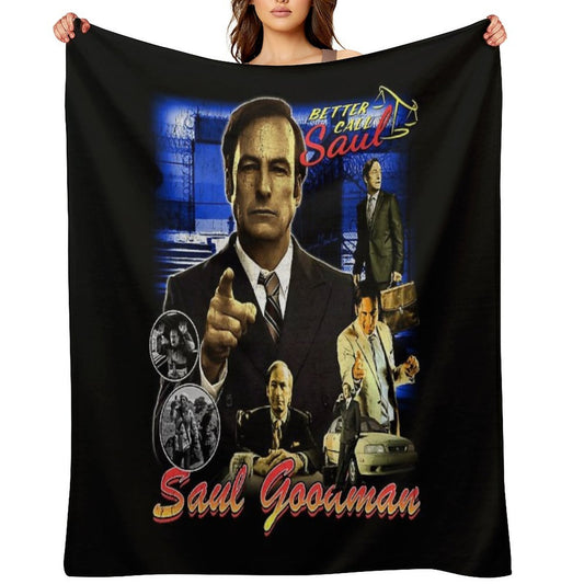 Saul Goodman Vintage 90s Bootleg Design Lightweight Throw Blanket