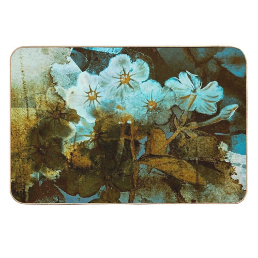 Fleurs En Hiverwintery Floral  Eco-Friendly Bath Mat