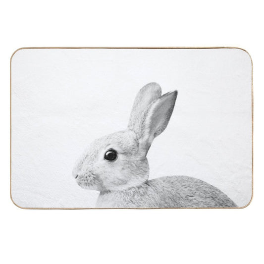 White Baby Bunny #1 #decor #art  High-Traffic Bath Mat