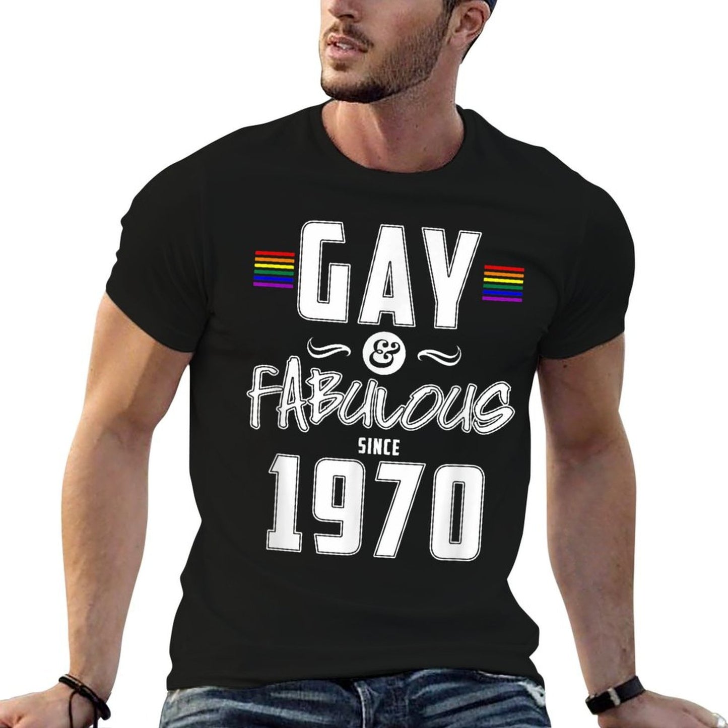 LGBTQ Gay & Fabulous Since 1970 50th Birthday  High-quality Stitching T-Shirt