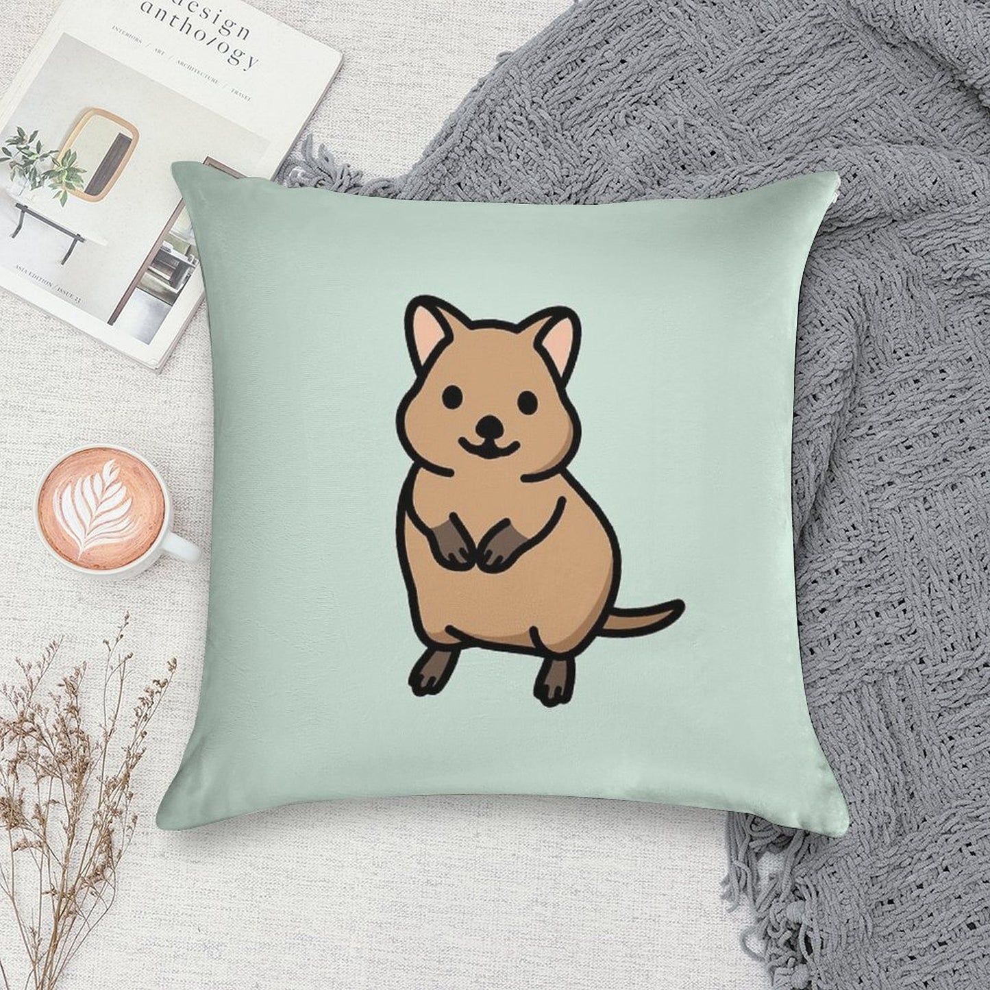 Quokka Soft Anti-Pilling Throw Pillow