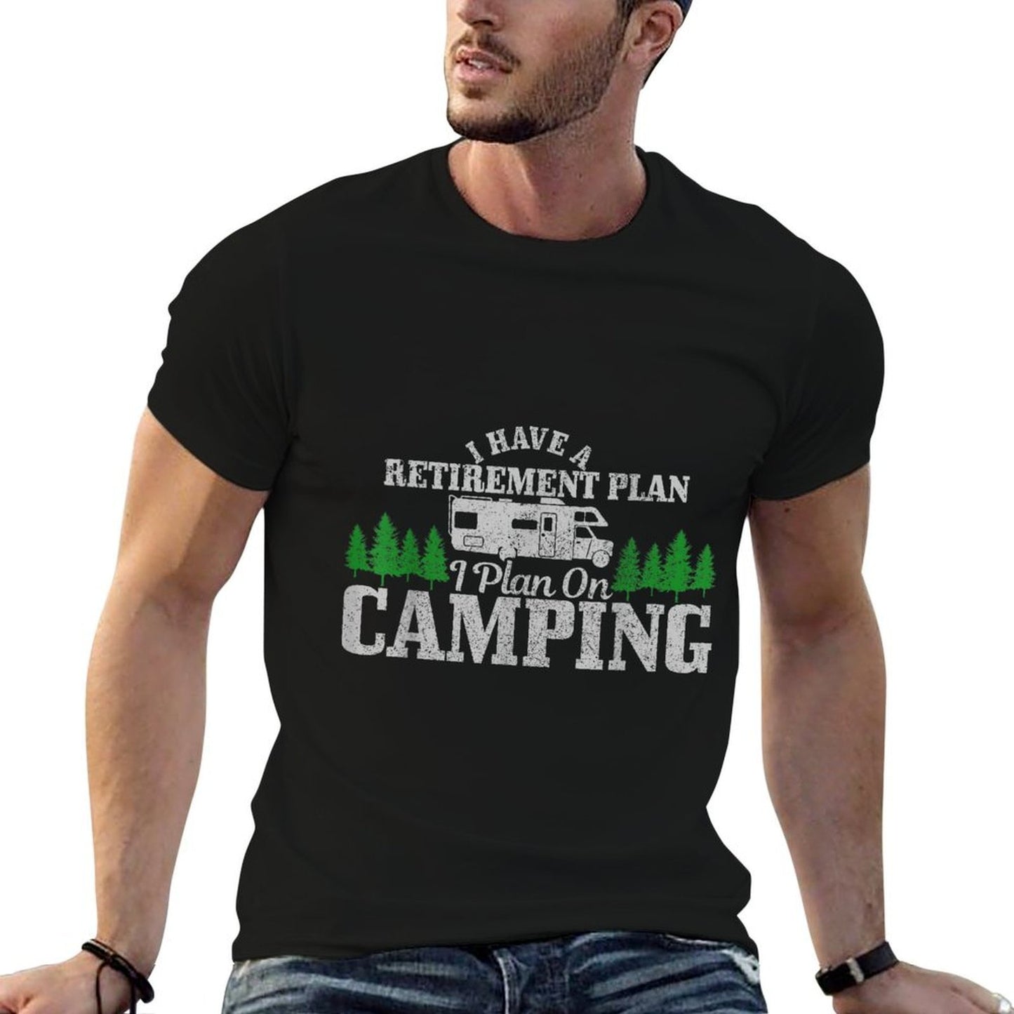 RV Camping Retirement Plan Funny Retired Camper Motorhome Comfortable T-Shirt