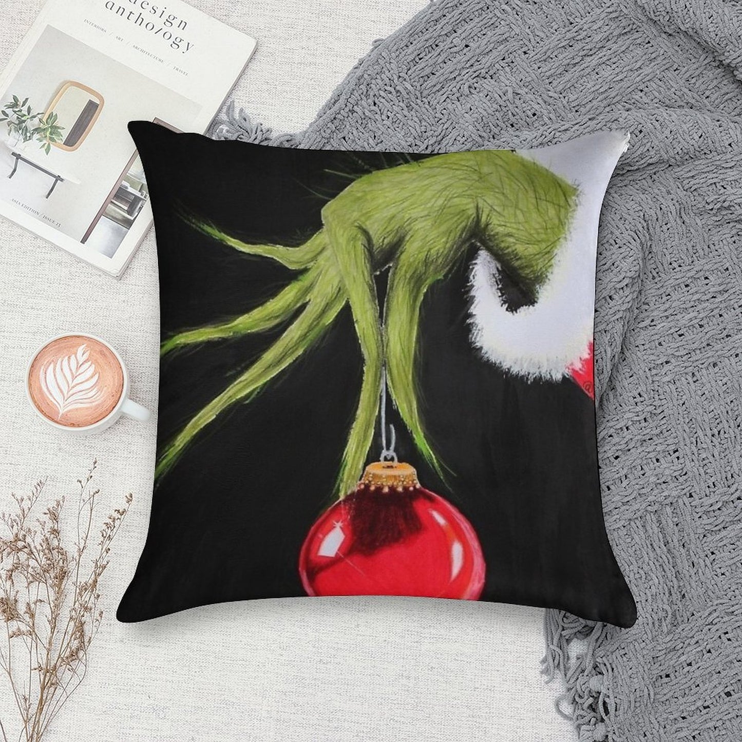 Who Stole Christmas Soft Washable Throw Pillow