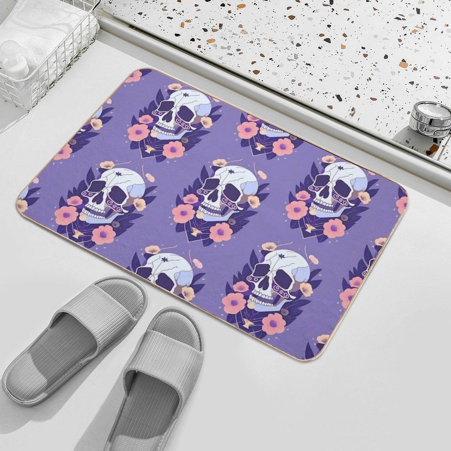 Skull 9  Easy To Clean Bath Mat
