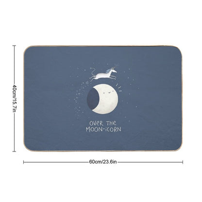 Over The Moon-icorn  Easy Maintenance Bath Mat