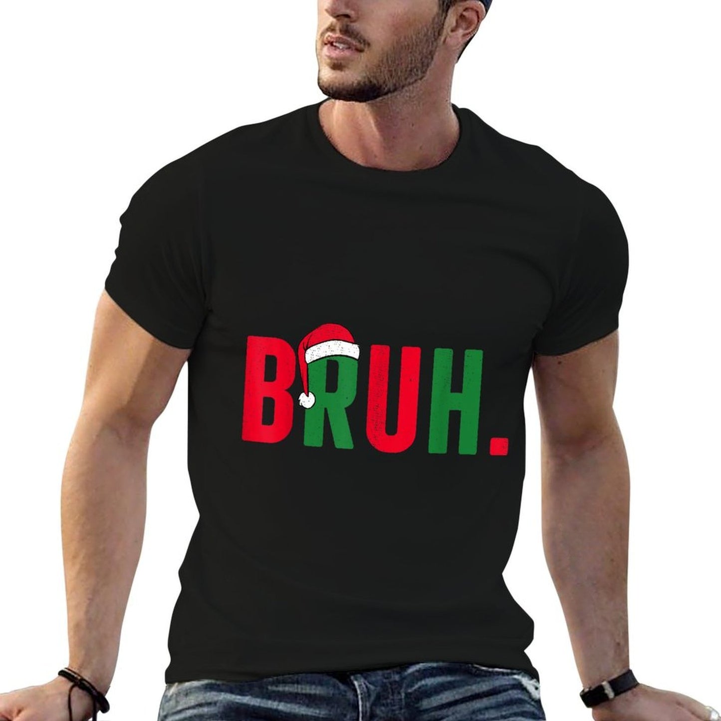 Bruh Christmas Forn Boys Funny Meme Saying Bro Greeting  Odor-resistant T-Shirt