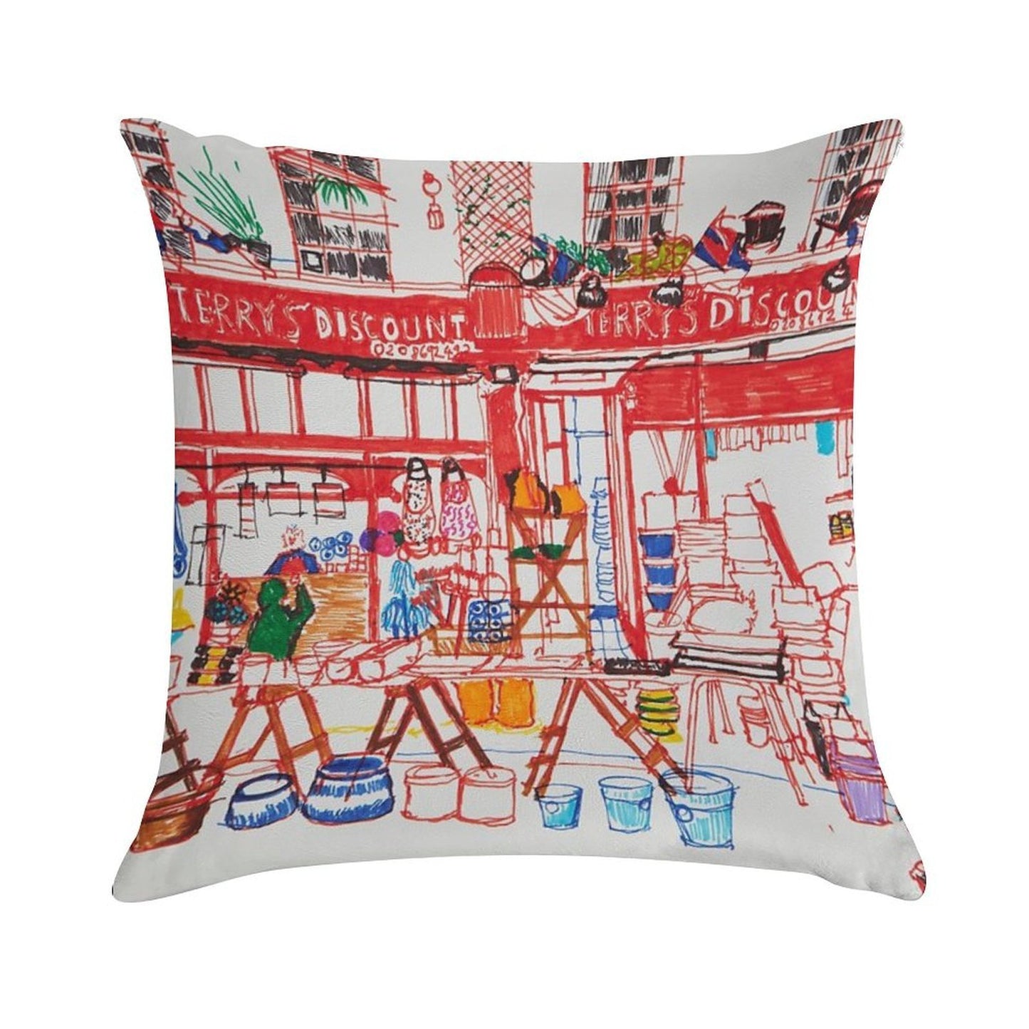 Terry's Discount Store, Deptford Soft Easy Maintenance Throw Pillow