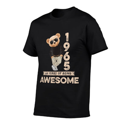 60th Birthday Men Women 1965 Original Awesome Teddy Bear  Classic T-Shirt