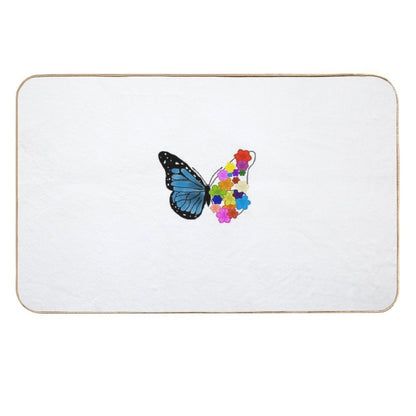 Floral Butterfly  Absorbent Bath Mat