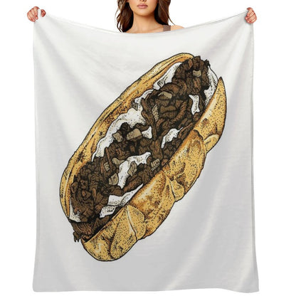 Philly Cheesesteak Multi-functional Throw Blanket
