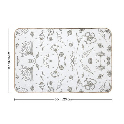 Flowers 2  Rapid-Drying Bath Mat