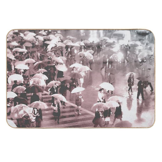 Rainy Day in Shibuya  Toxin-Free Bath Mat