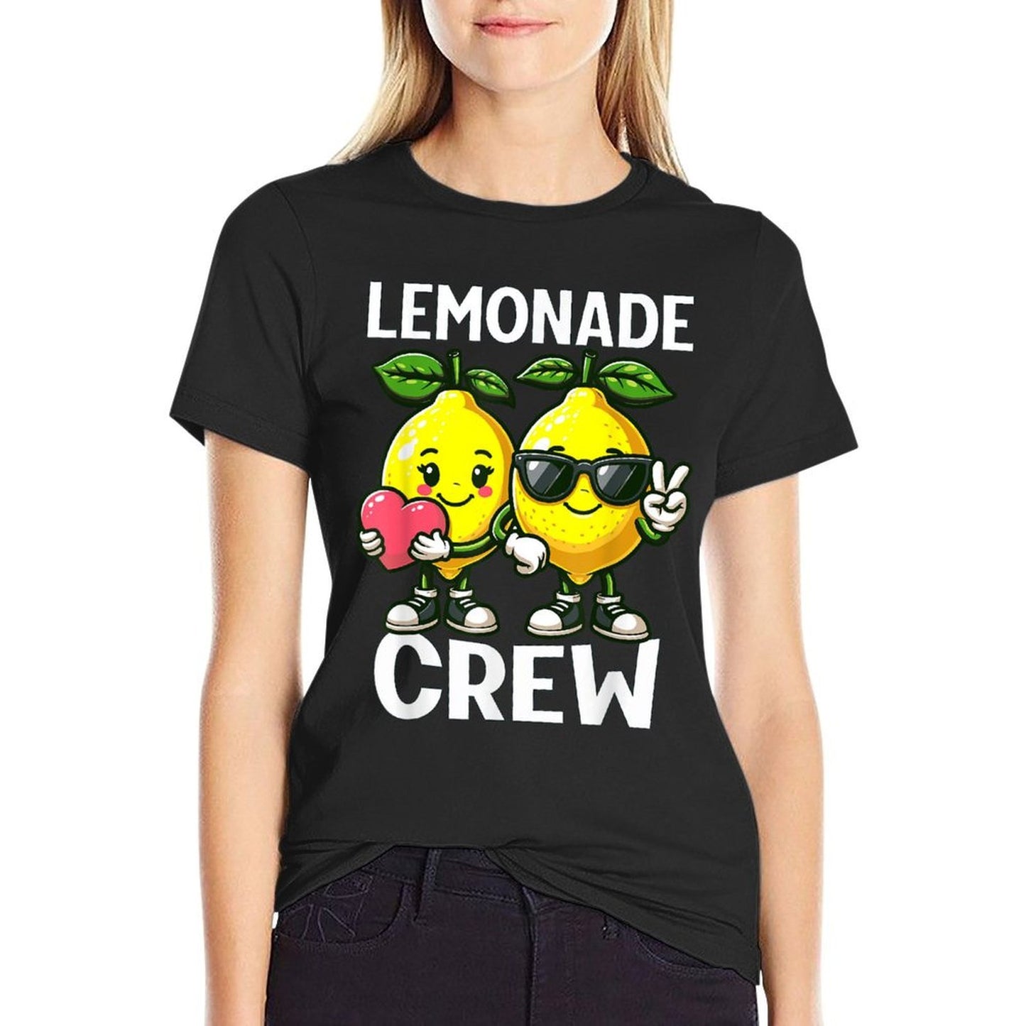 Lemon Stand Funny Lemonade Entrepreneur for Boys Girls Crew  Tagless Design T-Shirt