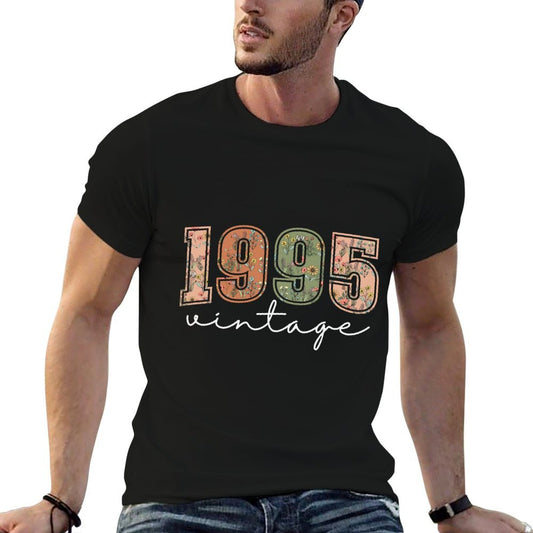 30 Years Old Vintage 1995 30th Birthday Wildflower Women  Cotton T-Shirt