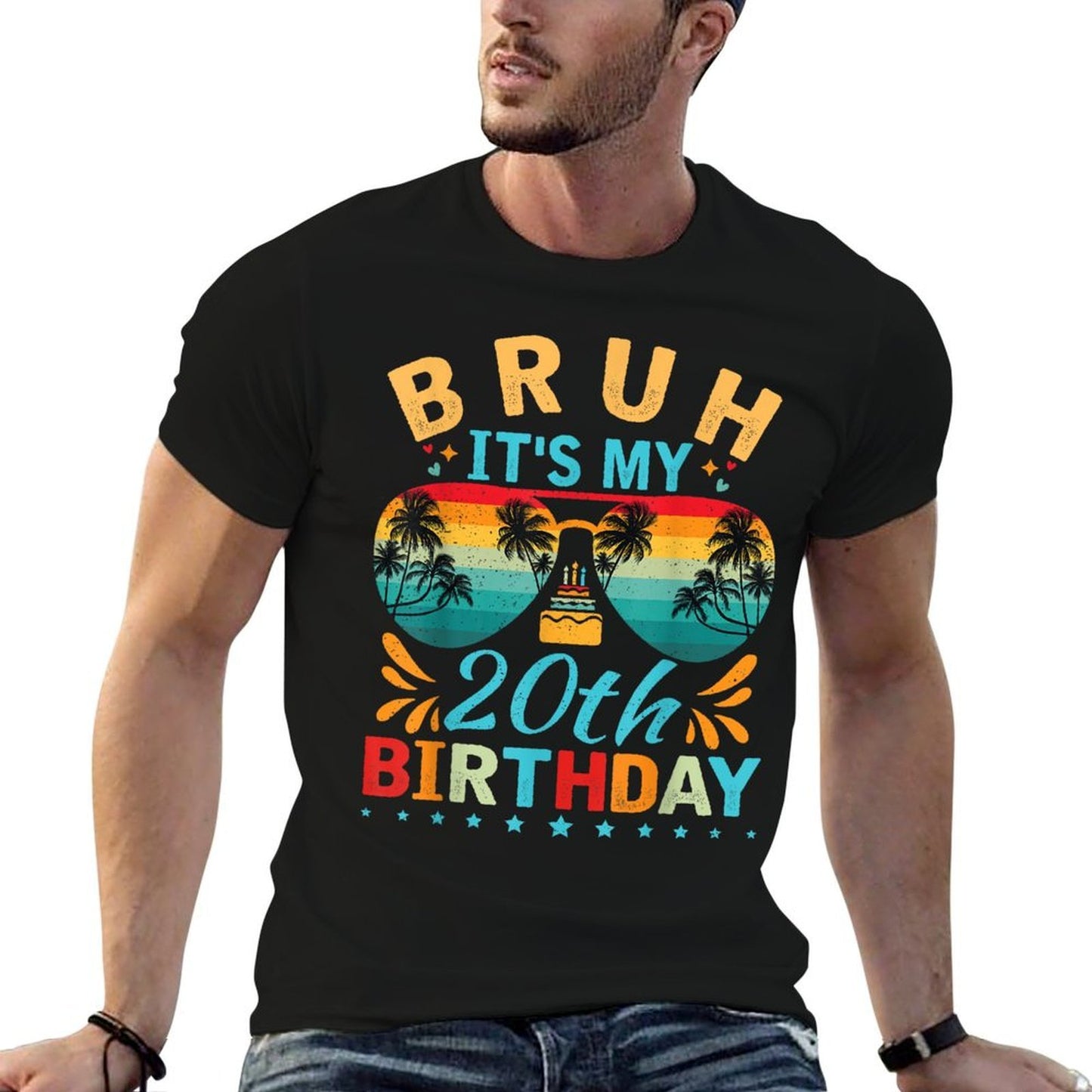20 Years Old Birthday Party Bruh It's My 20th Birthday  Easy-care T-Shirt