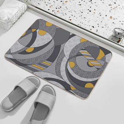 Industrial Spirals – Engineered Flow Meets Urban Art  Absorbent Bath Mat