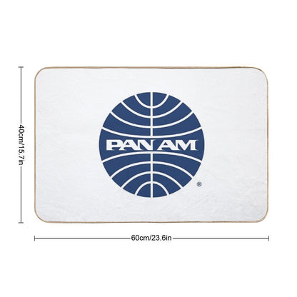 Pan Am Mid 1950s Globe Inverted  Rapid-Drying Bath Mat