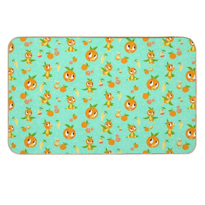 Orange Bird with Dole Whip  Repositionable Bath Mat