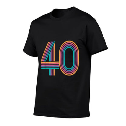Number 40, Forty 40th Anniversary Men Women 40th Birthday  Soft T-Shirt
