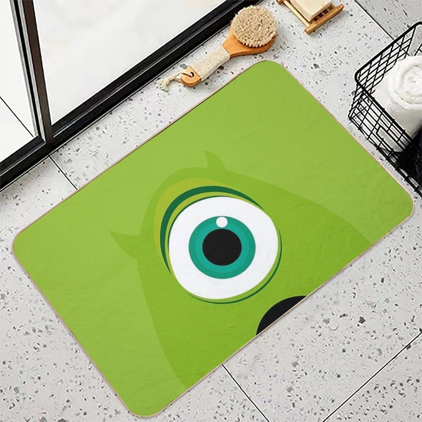 Mike Wazowski Minimalist  Dirt-Trapping Bath Mat