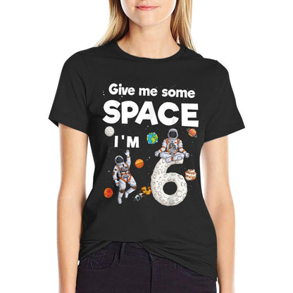 Outer Space Astronaut Planets Six Year Old 6th Birthday Kids  Odor-resistant T-Shirt