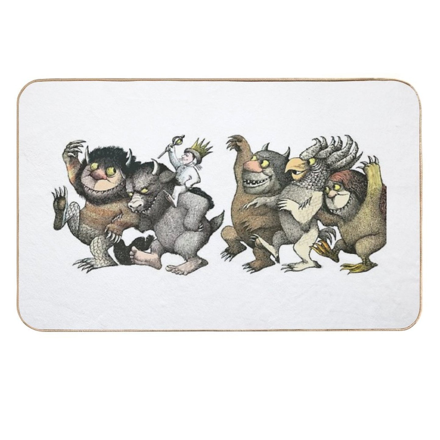 Wild Things Romp Graphic  Toxin-Free Bath Mat
