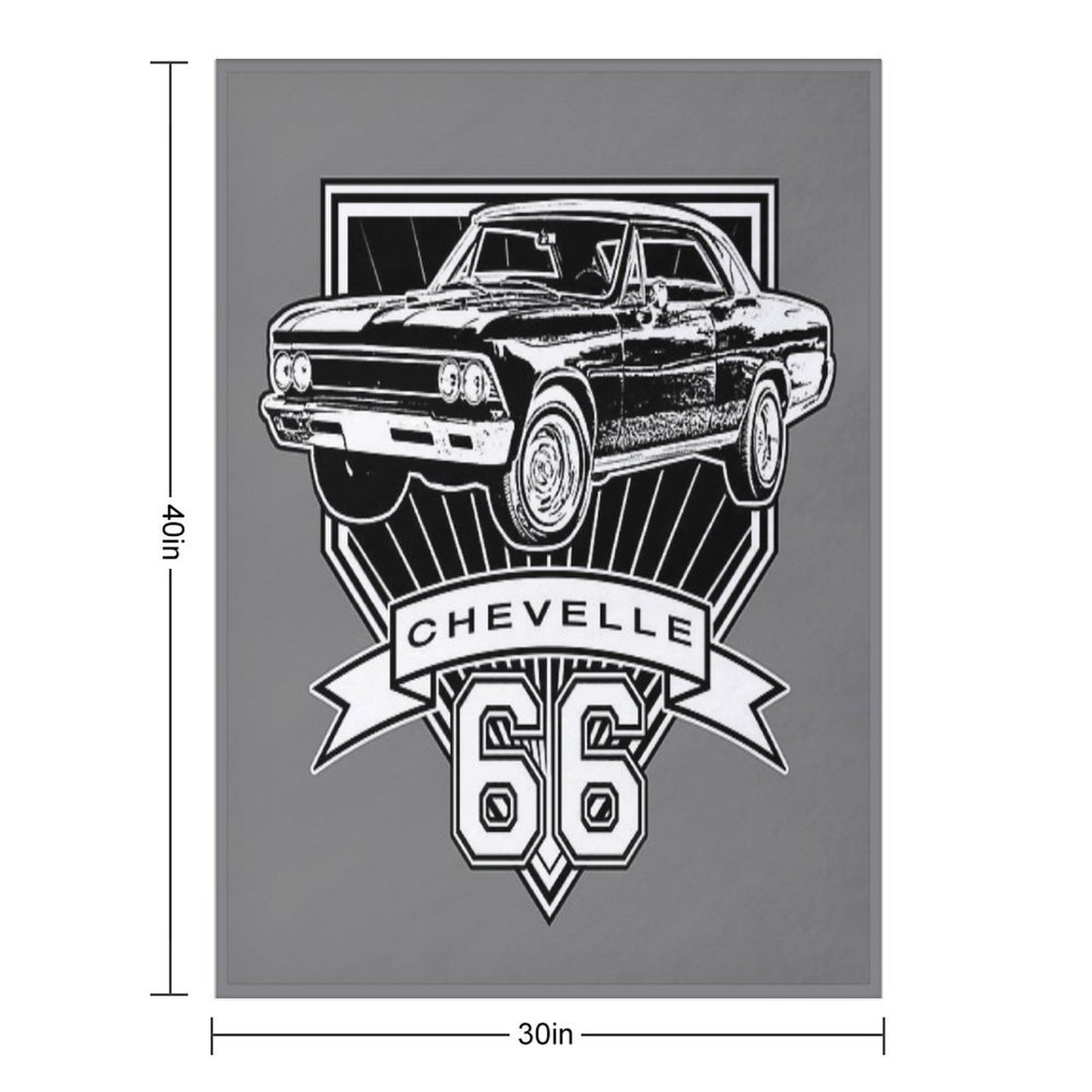 1966 Chevelle Shrink-resistant Throw Blanket