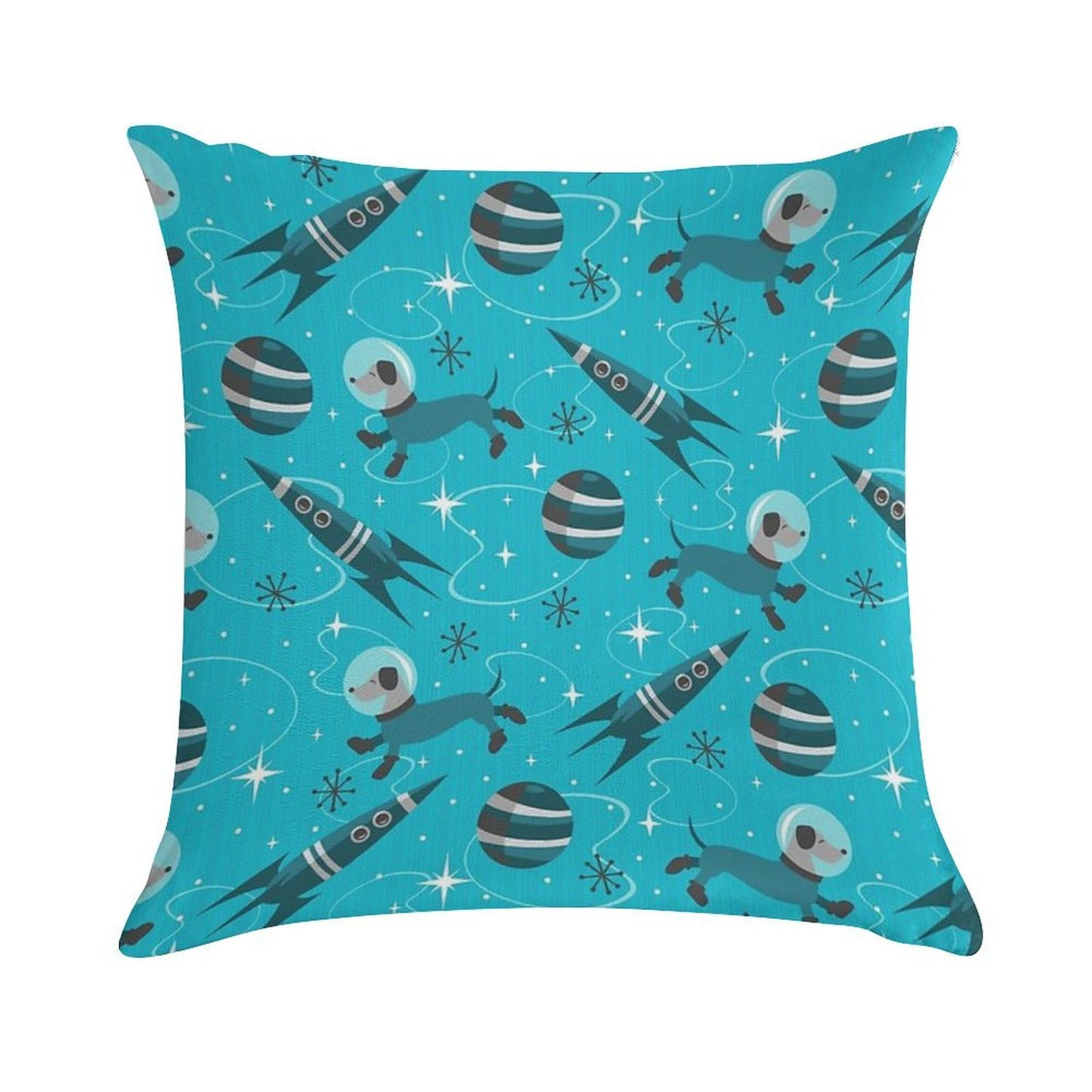 Dogs of The Future Soft Fade-Resistant Throw Pillow