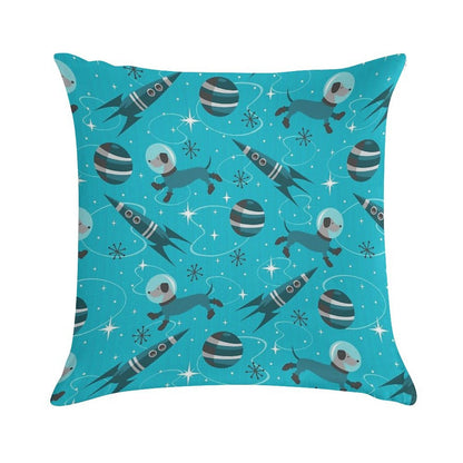 Dogs of The Future Soft Fade-Resistant Throw Pillow