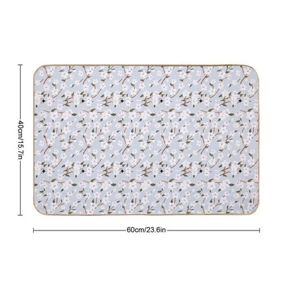 Pastel Flowers  Repositionable Bath Mat