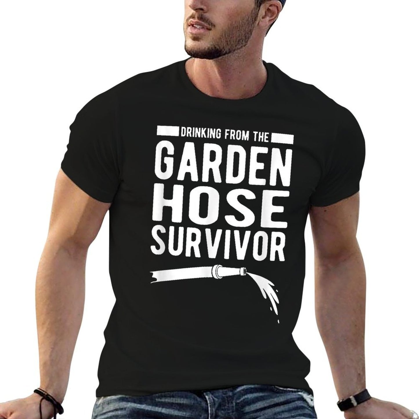 Drinking from The Garden Hose Survivor Funny Baby Boomer  Affordable Price T-Shirt