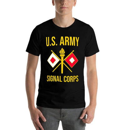 ARMY SIGNAL CORPS BRANCH USASC US  Oversized Silhouette T-Shirt
