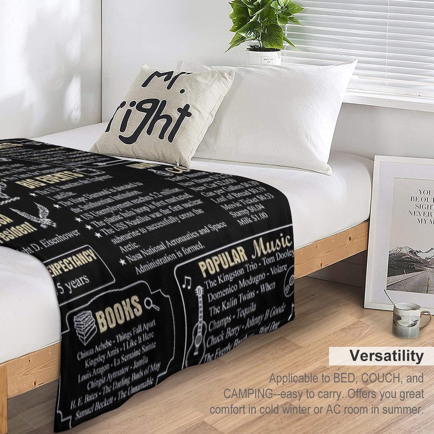 Birthday Anniversary 1958 History Back in 1958 Lightweight Throw Blanket