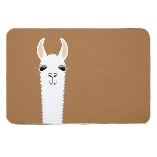 LLAMA PORTRAIT #9  Toxin-Free Bath Mat